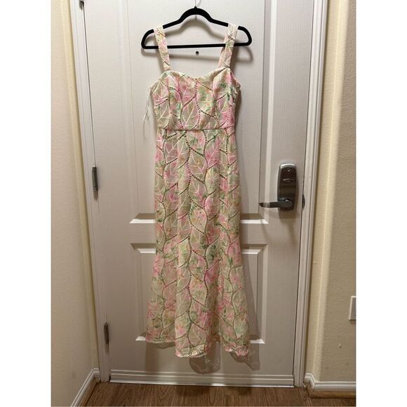 ELLIATT Indria Lace Maxi Dress Floral Wedding Guest Cocktail Party size S  NWT - Picture 8 of 9